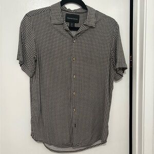 Christian Lacroix Men's Black and White Patterned Shirt